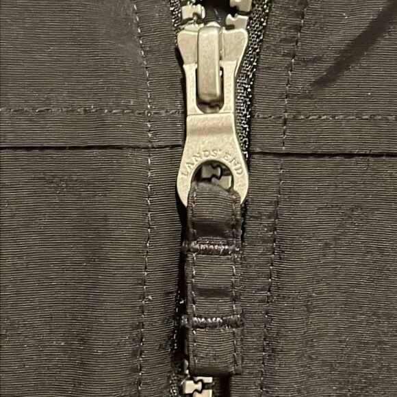 LANDS END | Black “The Squall” Water & Wind Proof Jacket w/ Fleece Lining | M - Picture 4 of 9
